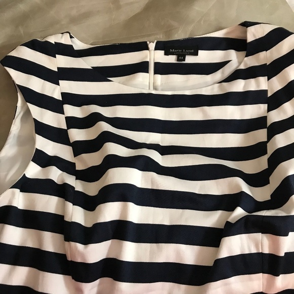 Marie Lund Nautical Navy Striped Dress - Picture 8 of 8